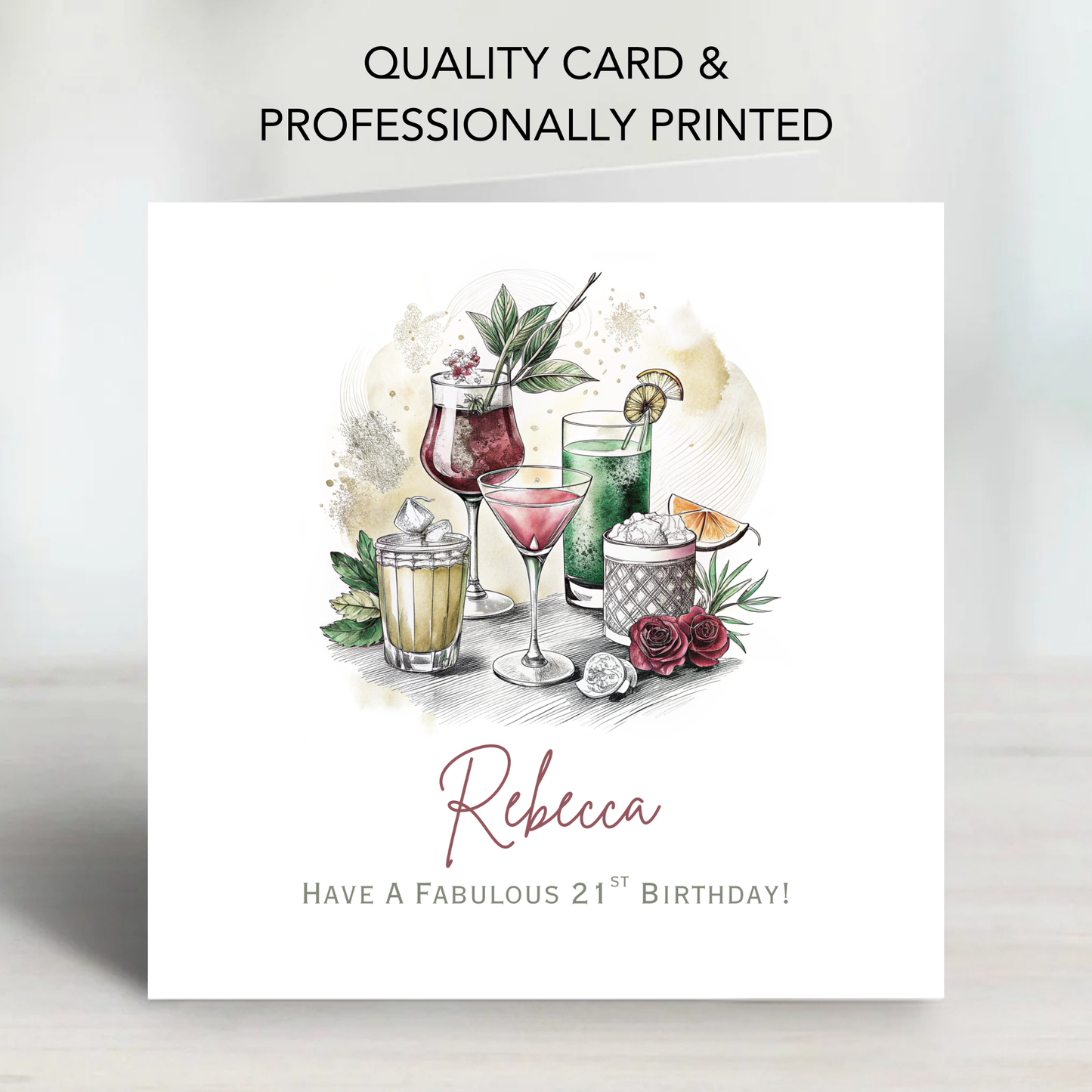 Cocktail Birthday Card - C623