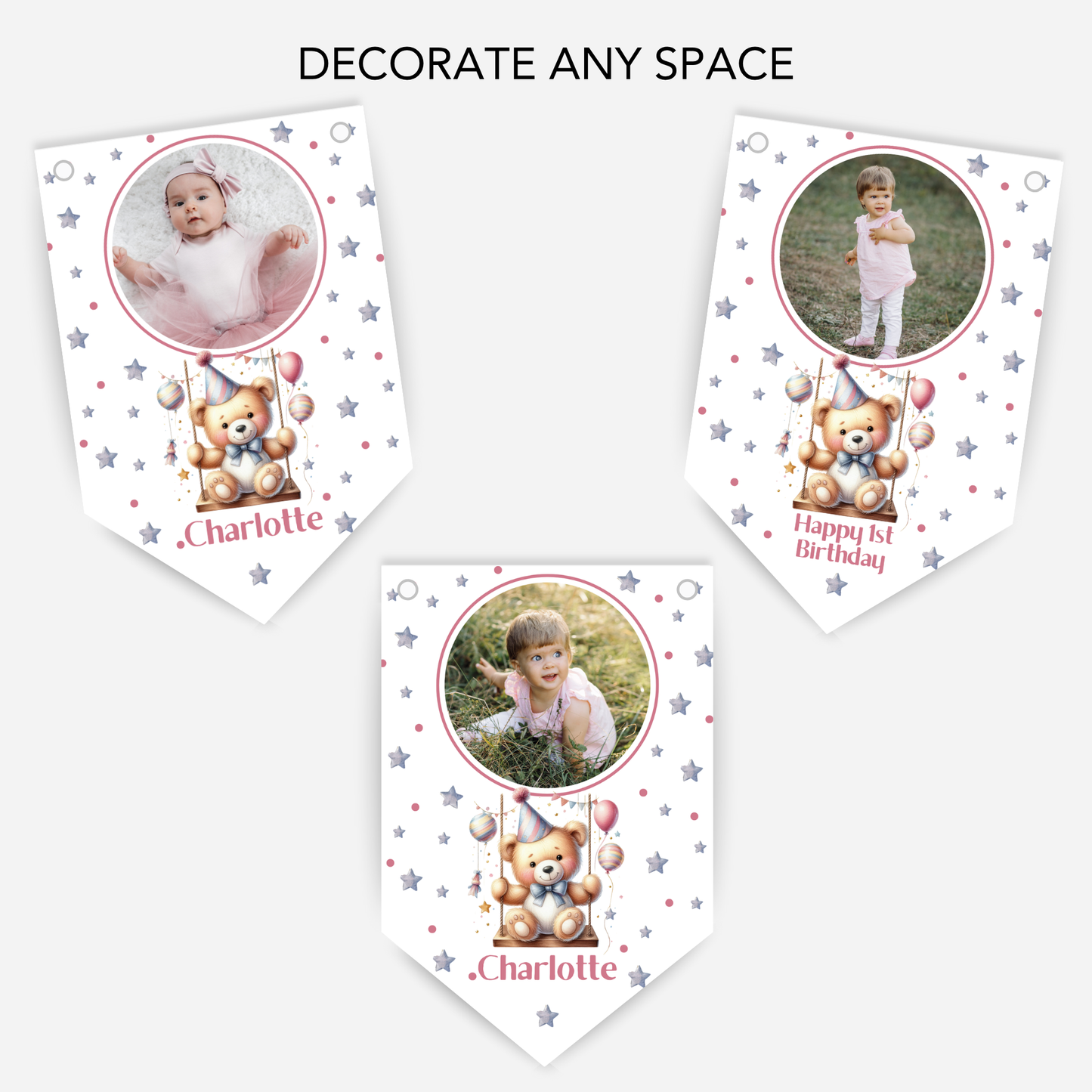 Personalised Any Age Photo Bunting - B192