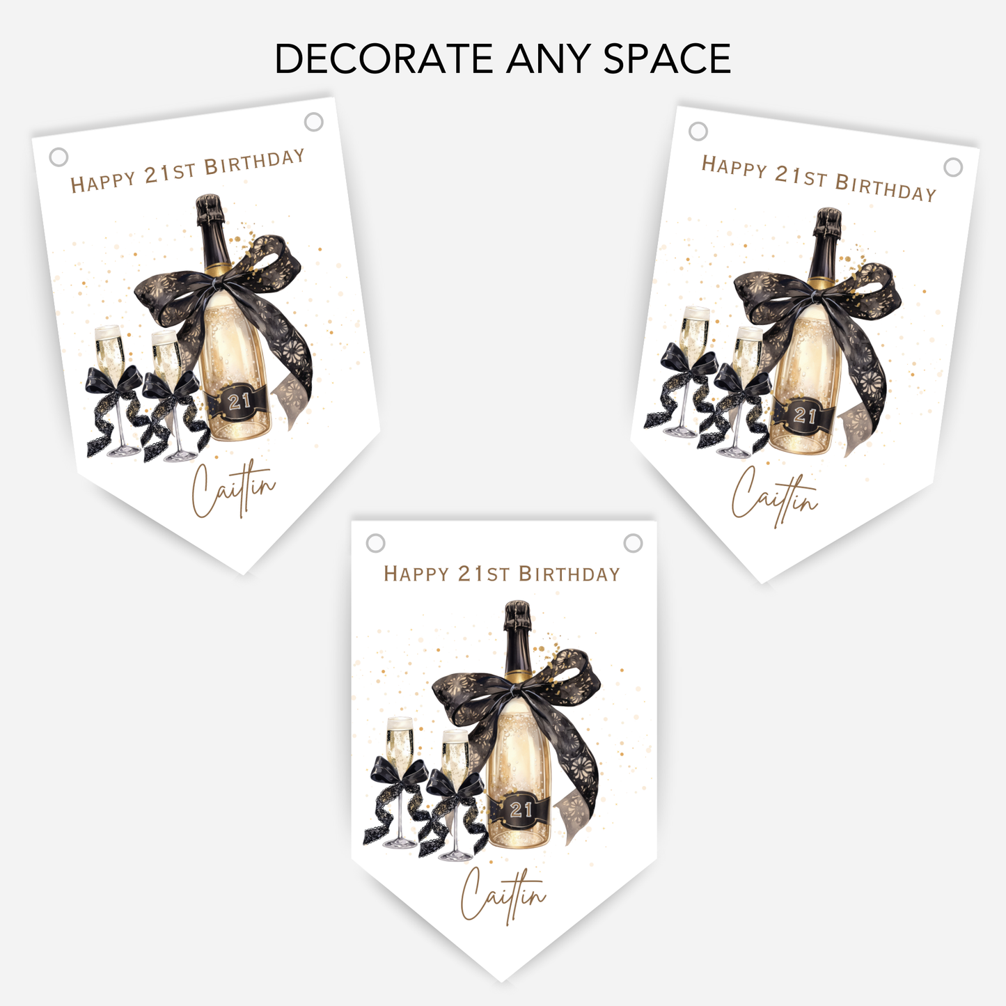 Bottle of Fizz Party Bunting - B262