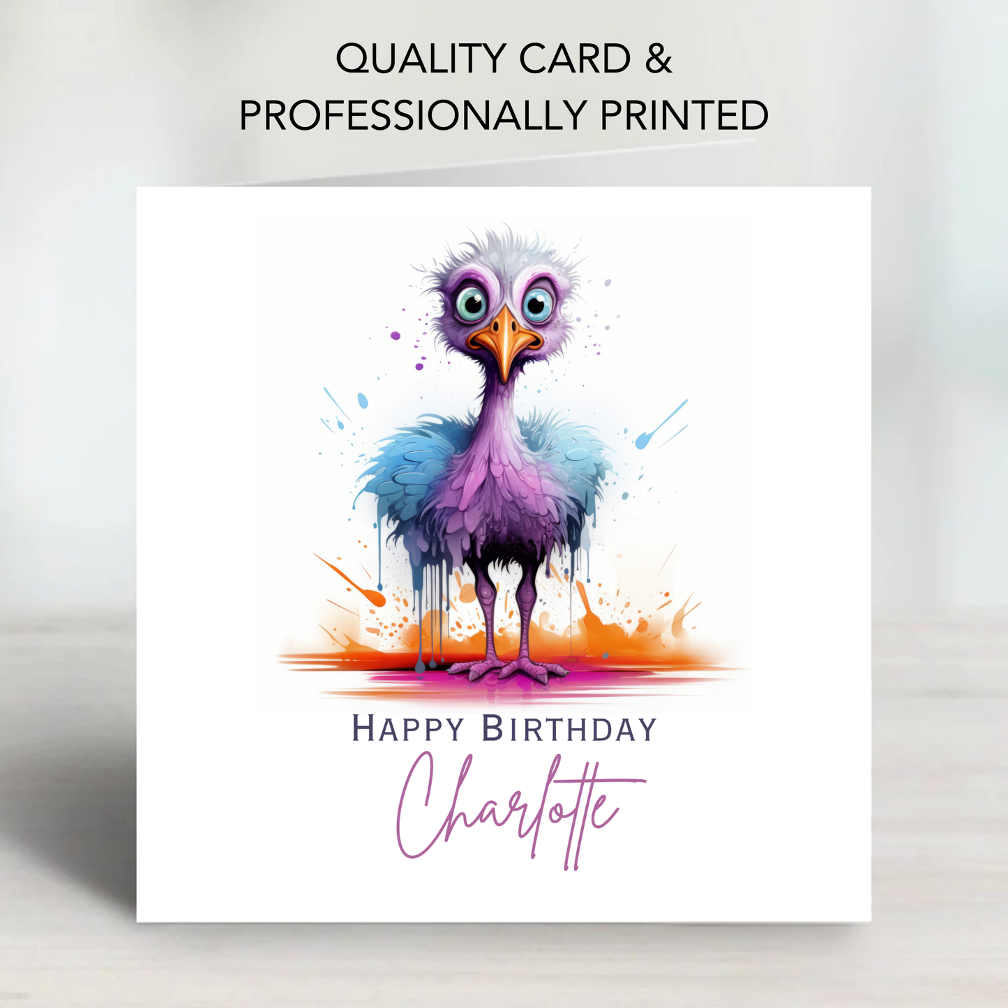 Crazy Bird Fun Birthday Card - C615