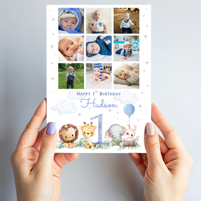 First Birthday Photo Collage Card - PC46