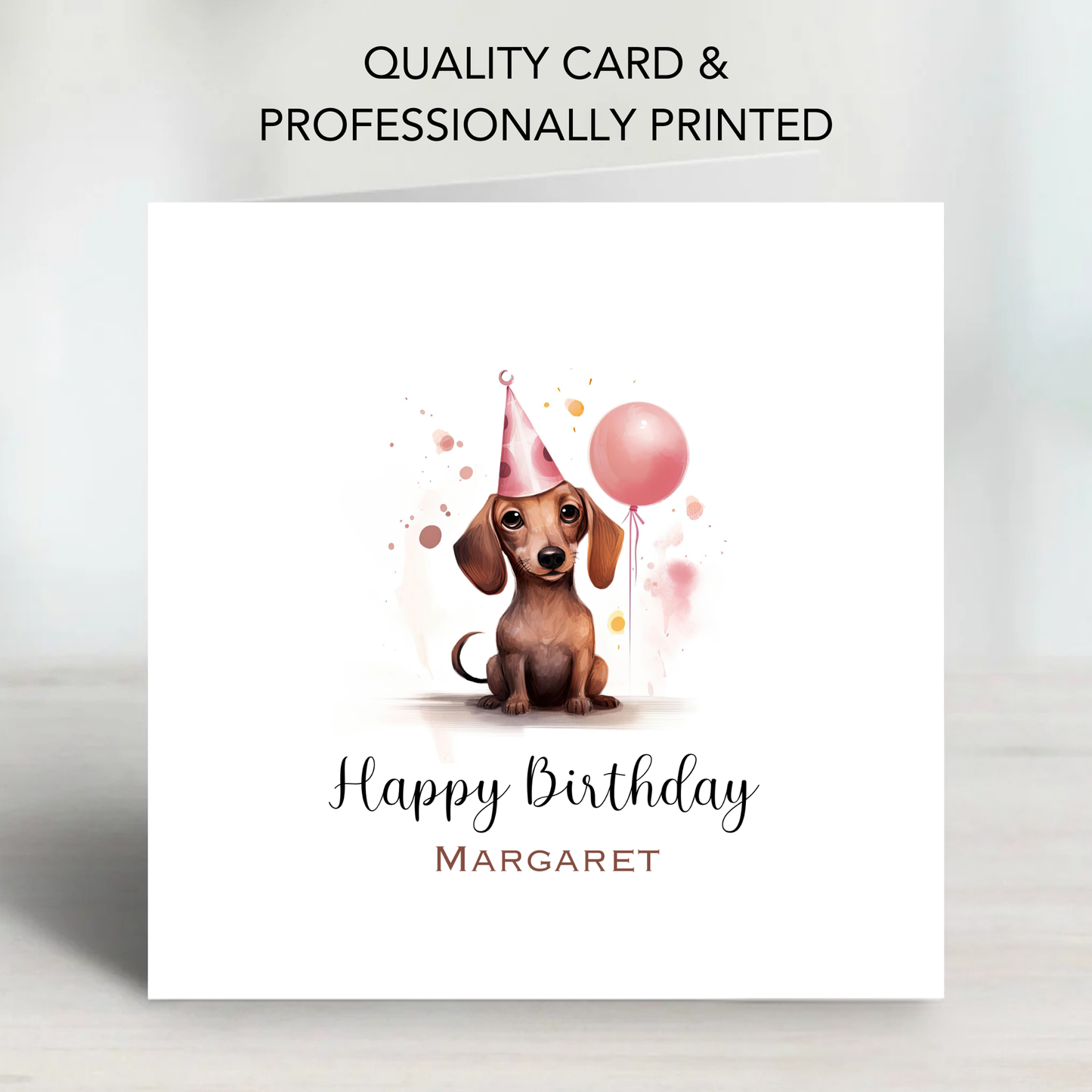 Party Dachshund Birthday Card - C527
