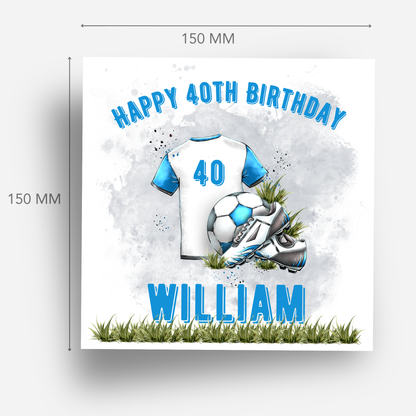 Football Themed Birthday Card - C132