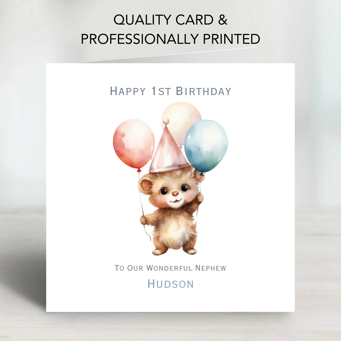 Party Teddy Birthday Card - C539
