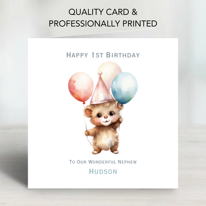 Party Teddy Birthday Card - C539