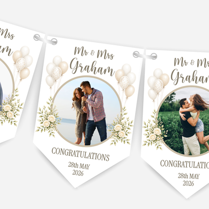 "Congratulations" Wedding or Engagement Photo Bunting - B309