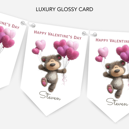 Valentine's Day Cute Teddy Bunting - S194V
