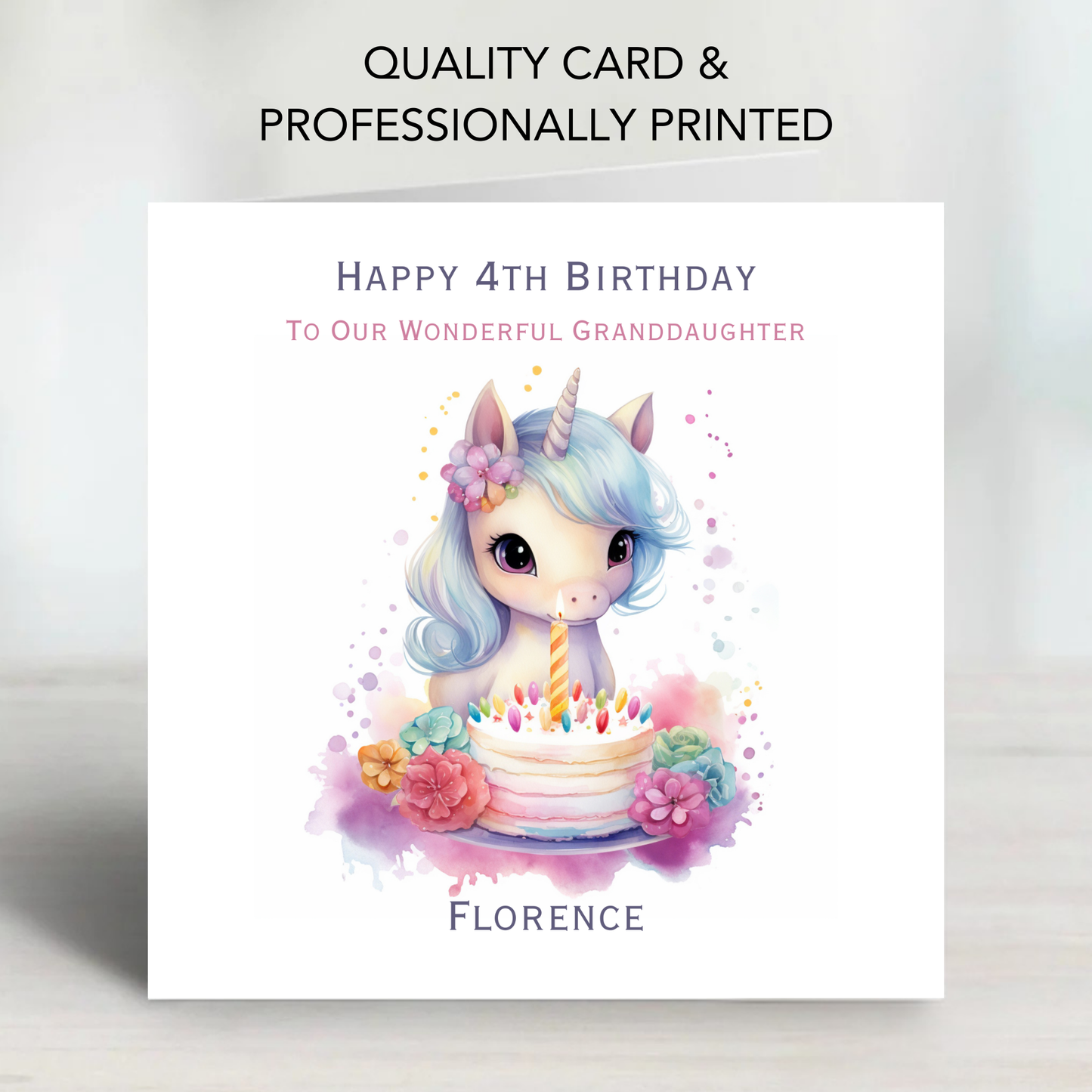Cute Unicorn Birthday Card - C595