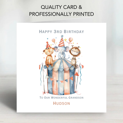 Circus Themed Birthday Card - C538