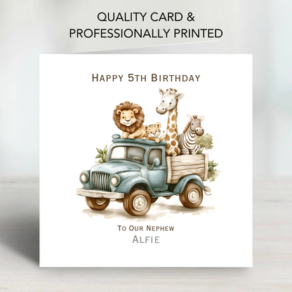 Safari Animal Birthday Card - C594