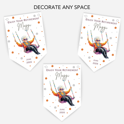 Fun Retirement or any occasion bunting  - B259