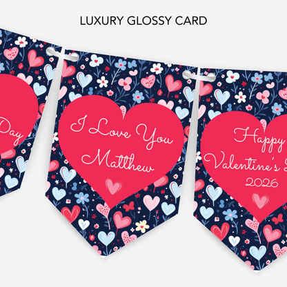 Floral Valentine's Day Bunting - S185V