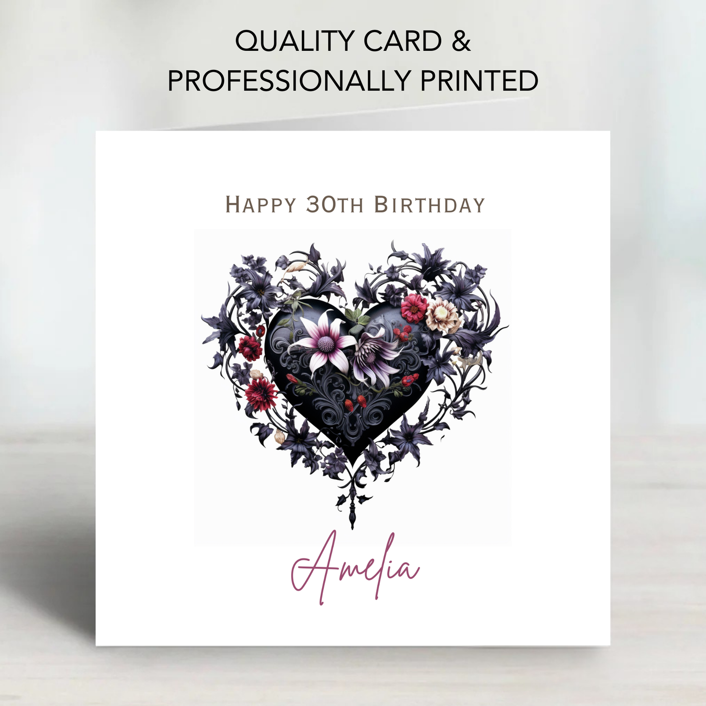 Alternative Gothic Style Black Heart - C581