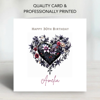 Alternative Gothic Style Black Heart - C581