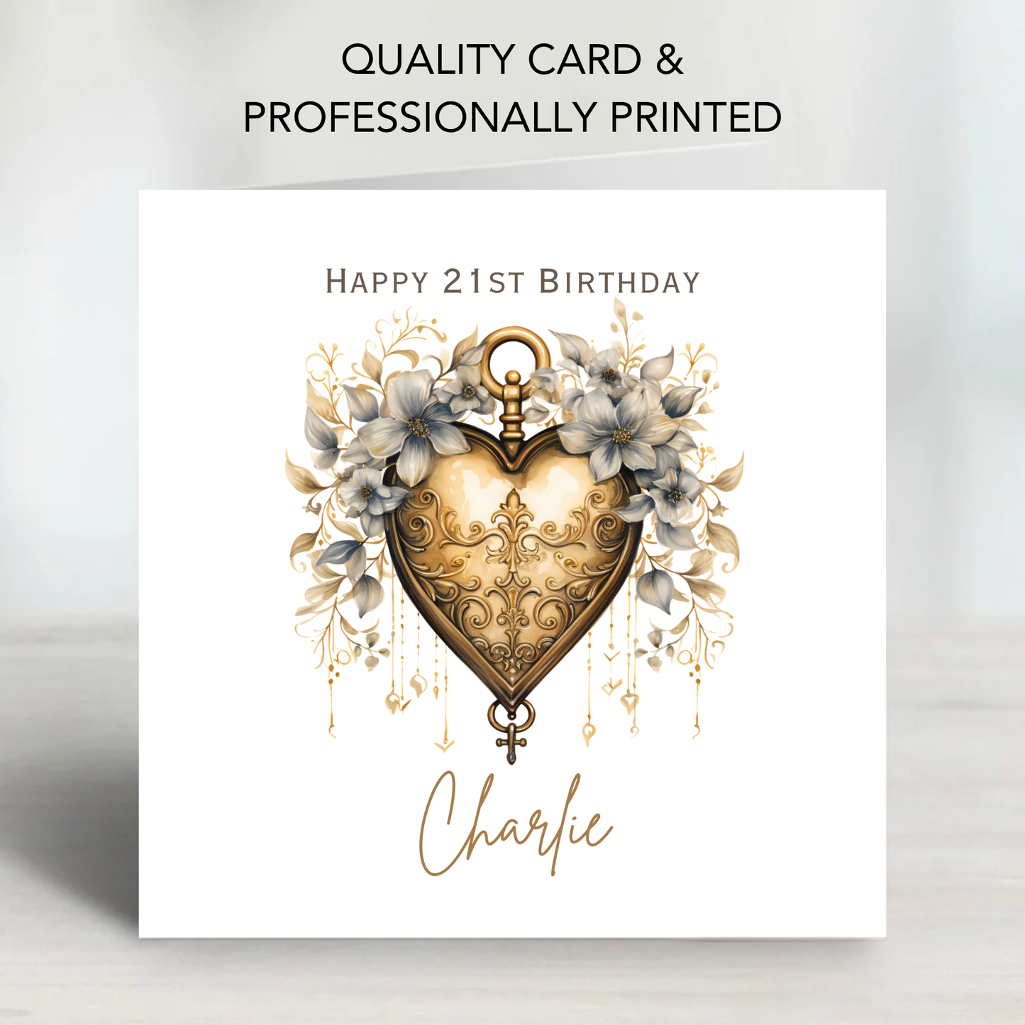 Gothic Style Gold Heart - C652