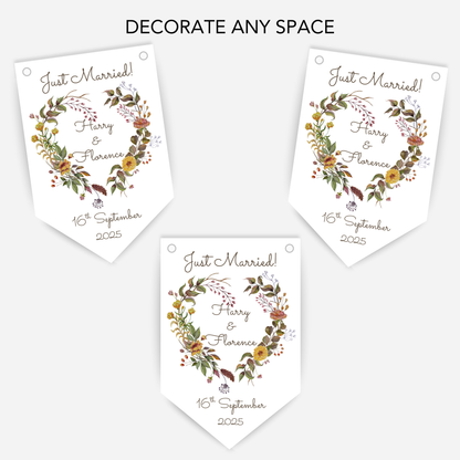 Engagement or Wedding Rustic Bunting - B208