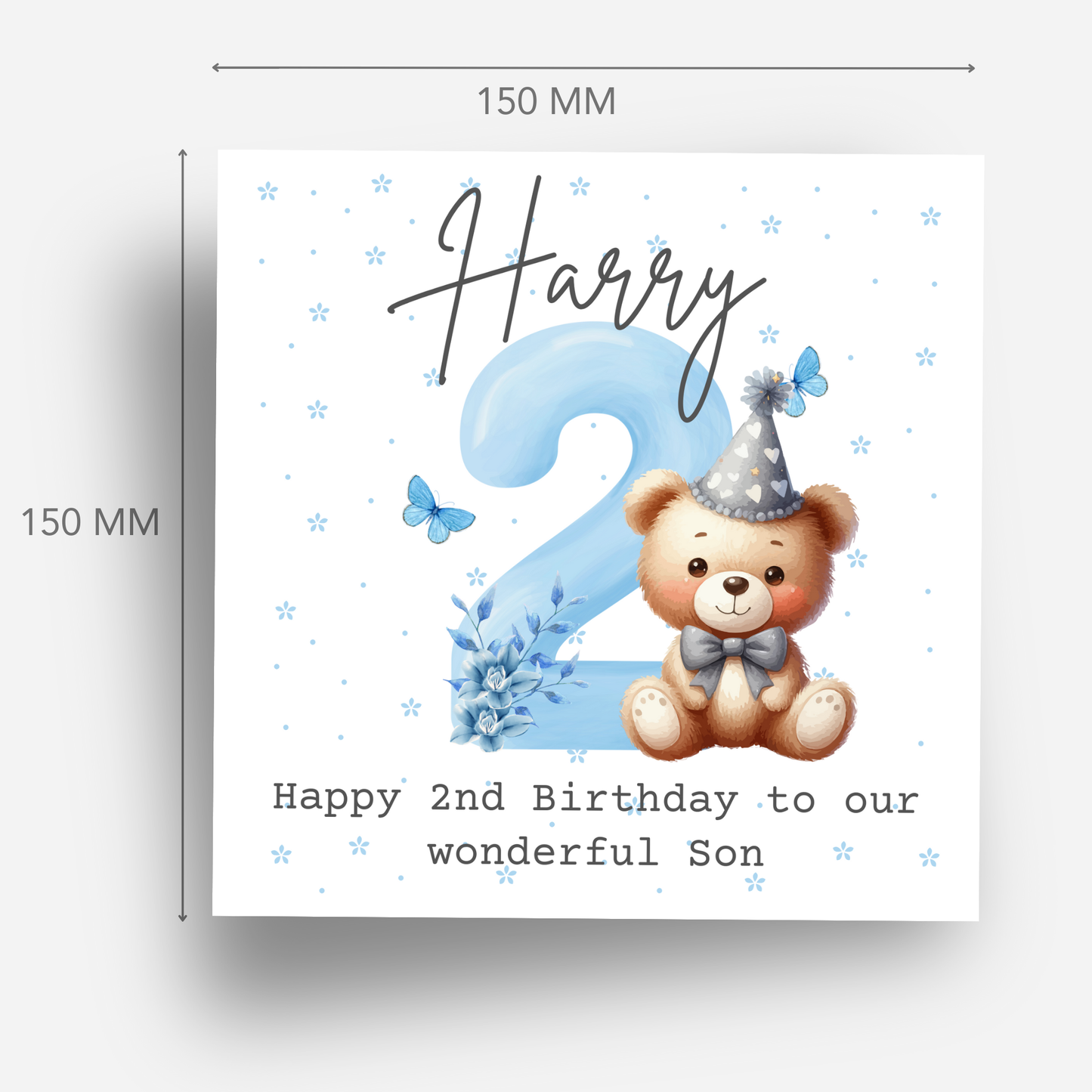 Cute Teddy Number Birthday Card - C144