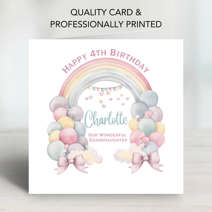 Rainbow and Balloons Birthday Card - C606