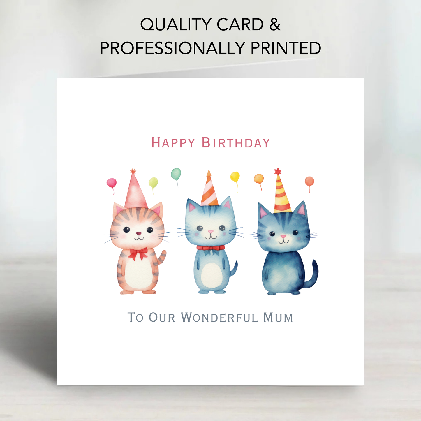 Cute Trio Of Kittens Birthday Card - C553