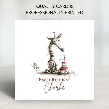 Quirky Giraffe Card - C567