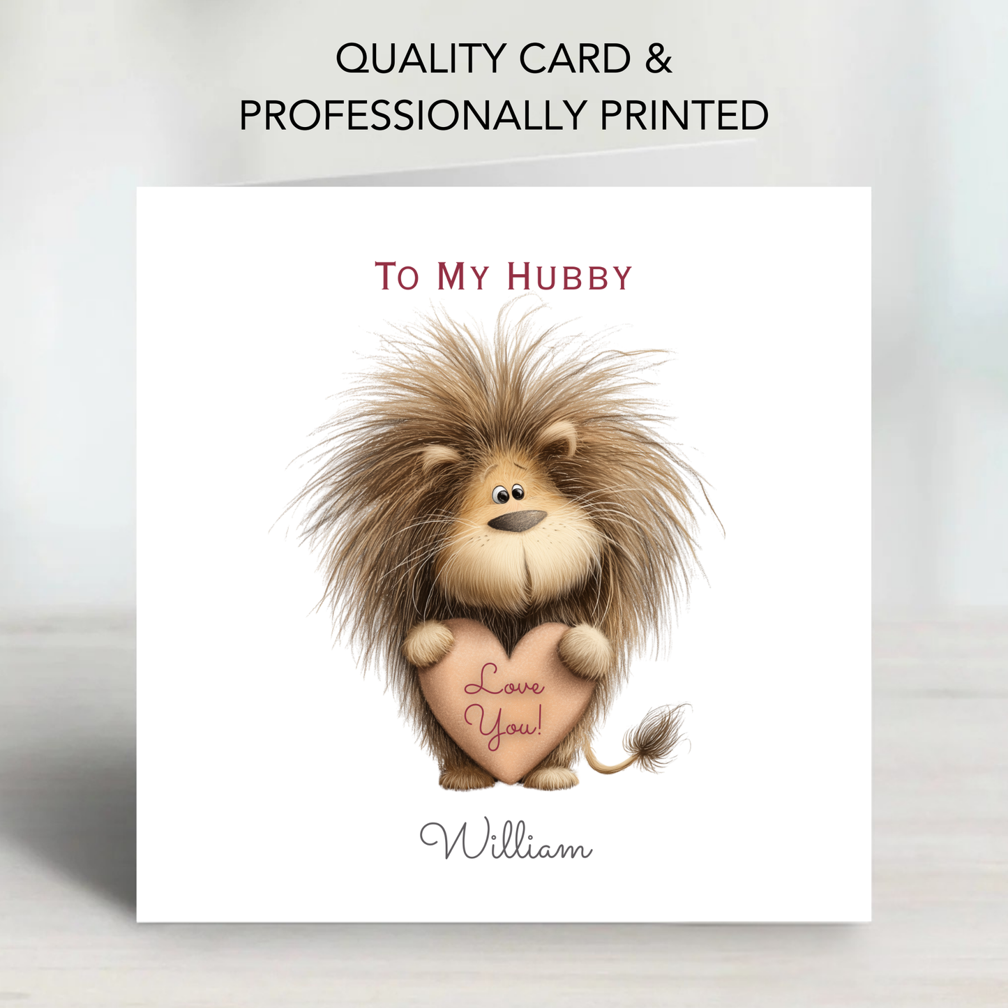 Valentine’s Day Card - Cute Lion Design - C776