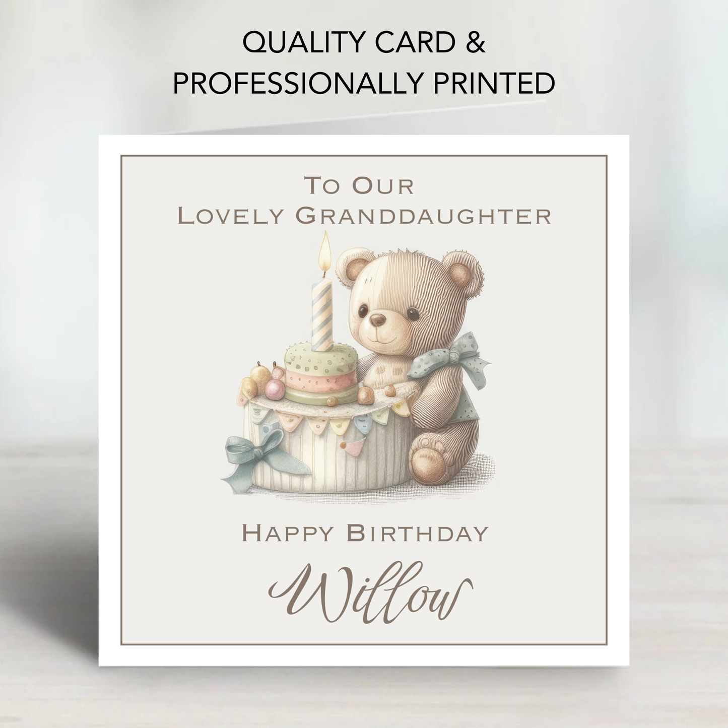 Cute Teddy Birthday Card - C525