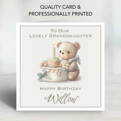 Cute Teddy Birthday Card - C525