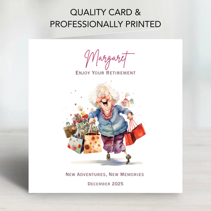 Fun Shopping Themed Retirement Card - C693