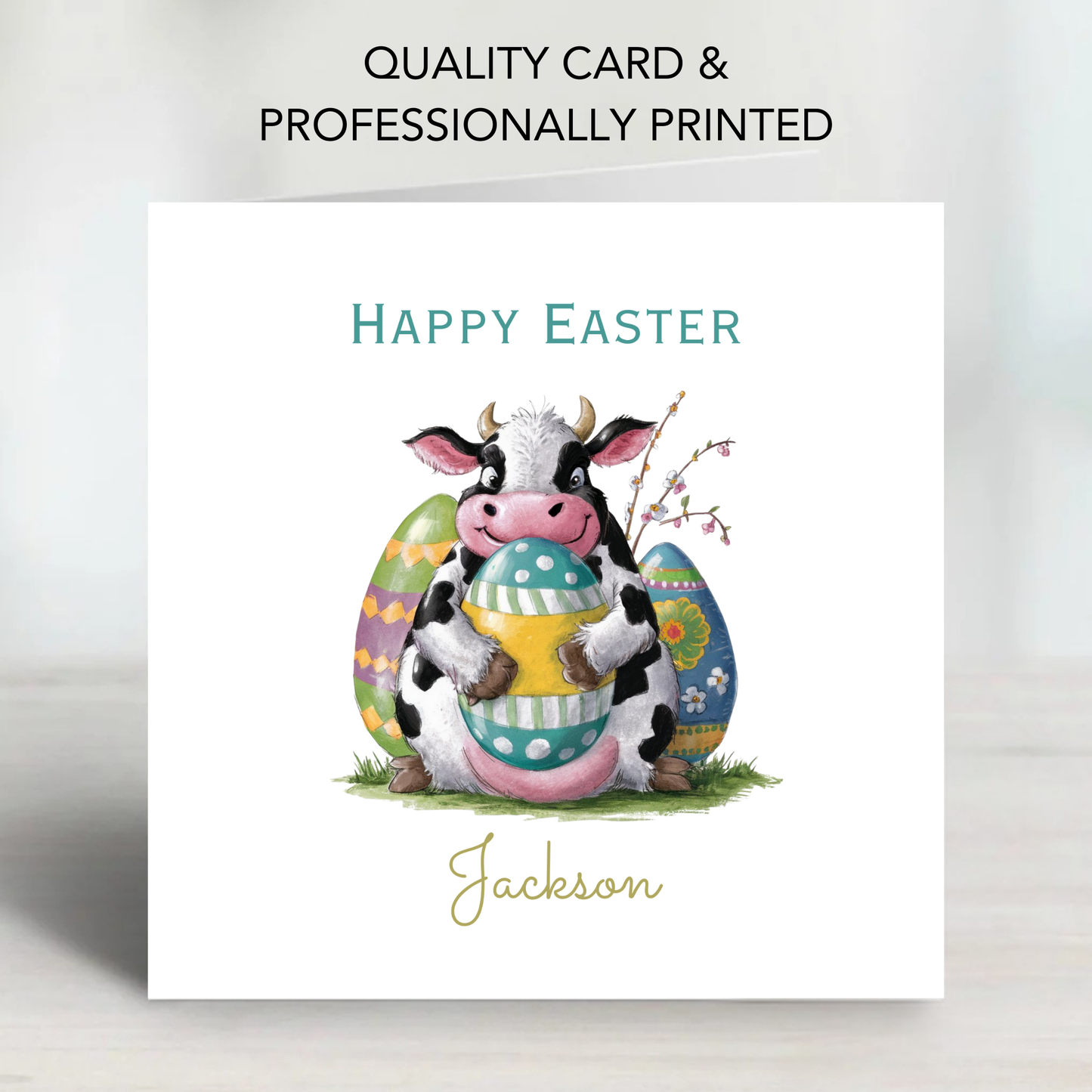 Easter Card Fun Cow Design - C816