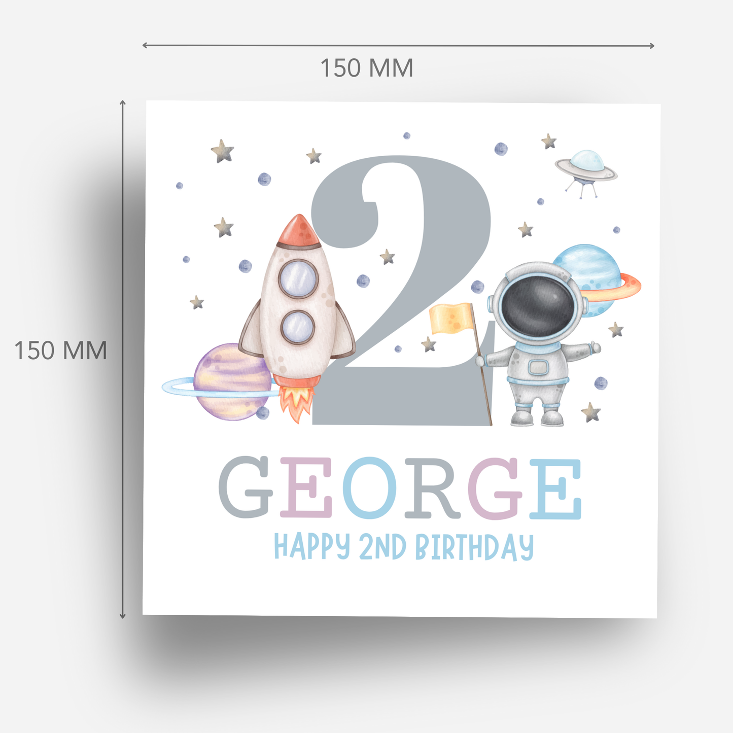 Space Themed Birthday Card - C505