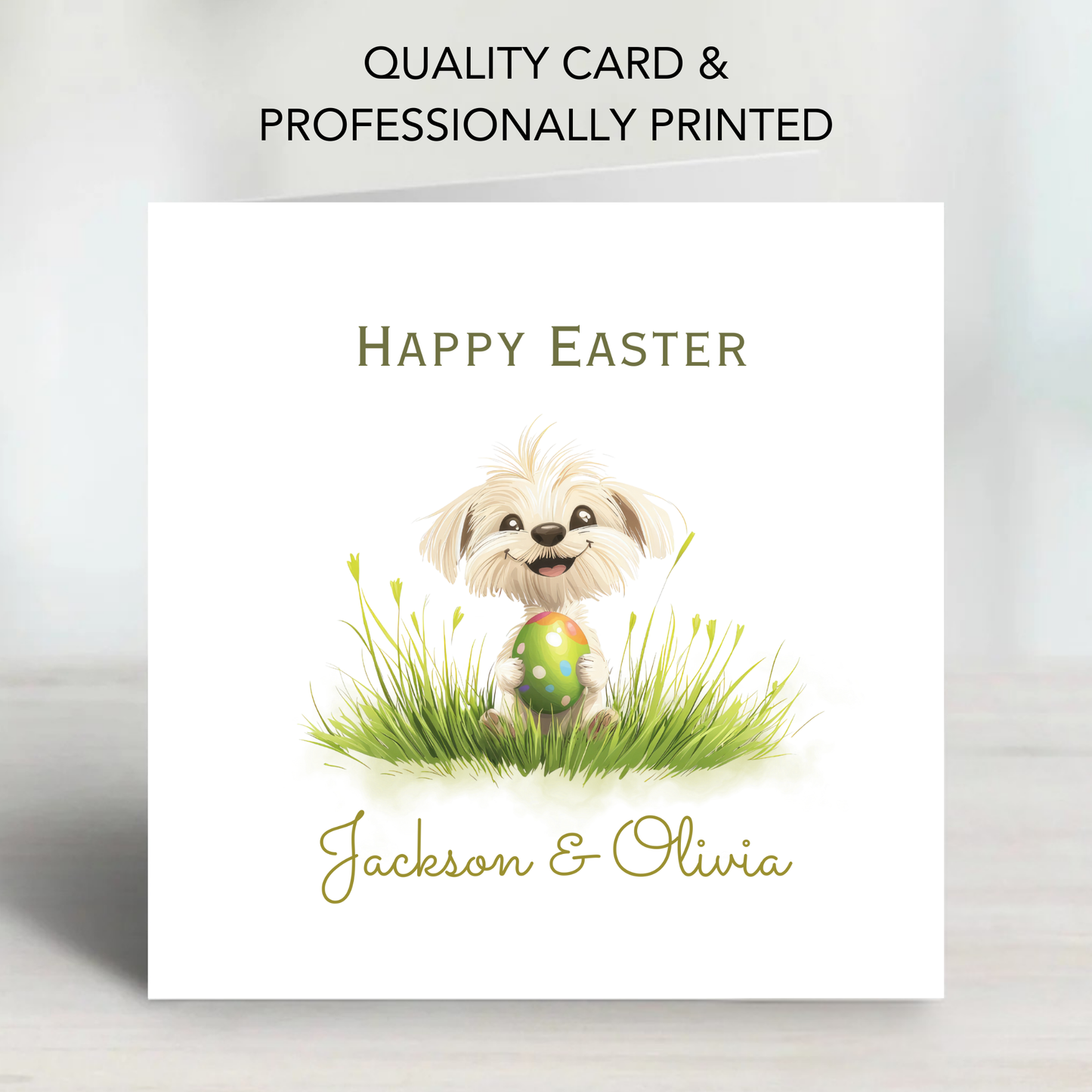 Easter Card With A Cute Puppy Design - C817