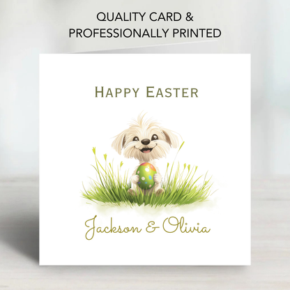Easter Card With A Cute Puppy Design - C817