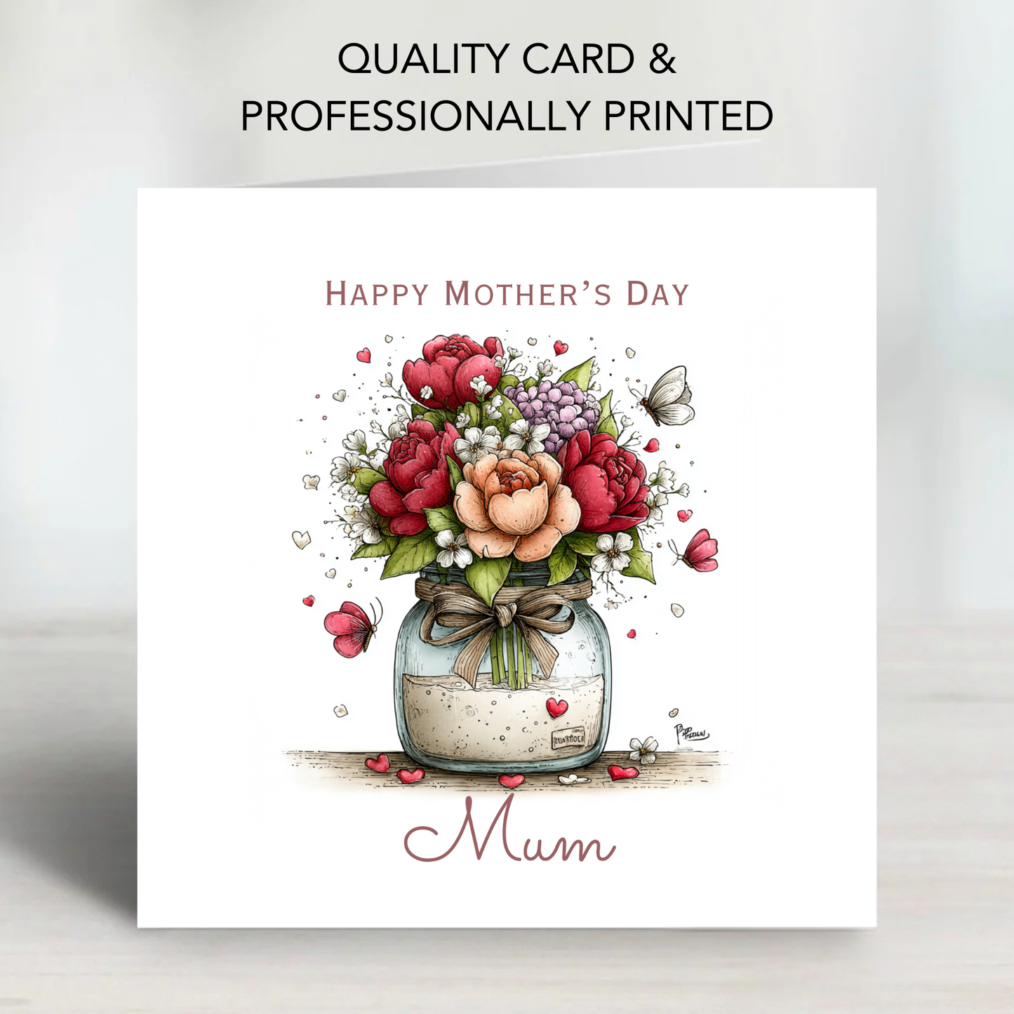 Mother's Day Card - Modern Flower Design - C741