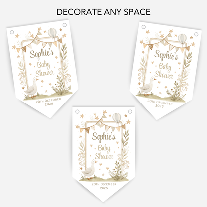 Neutral Baby Shower Bunting - B221