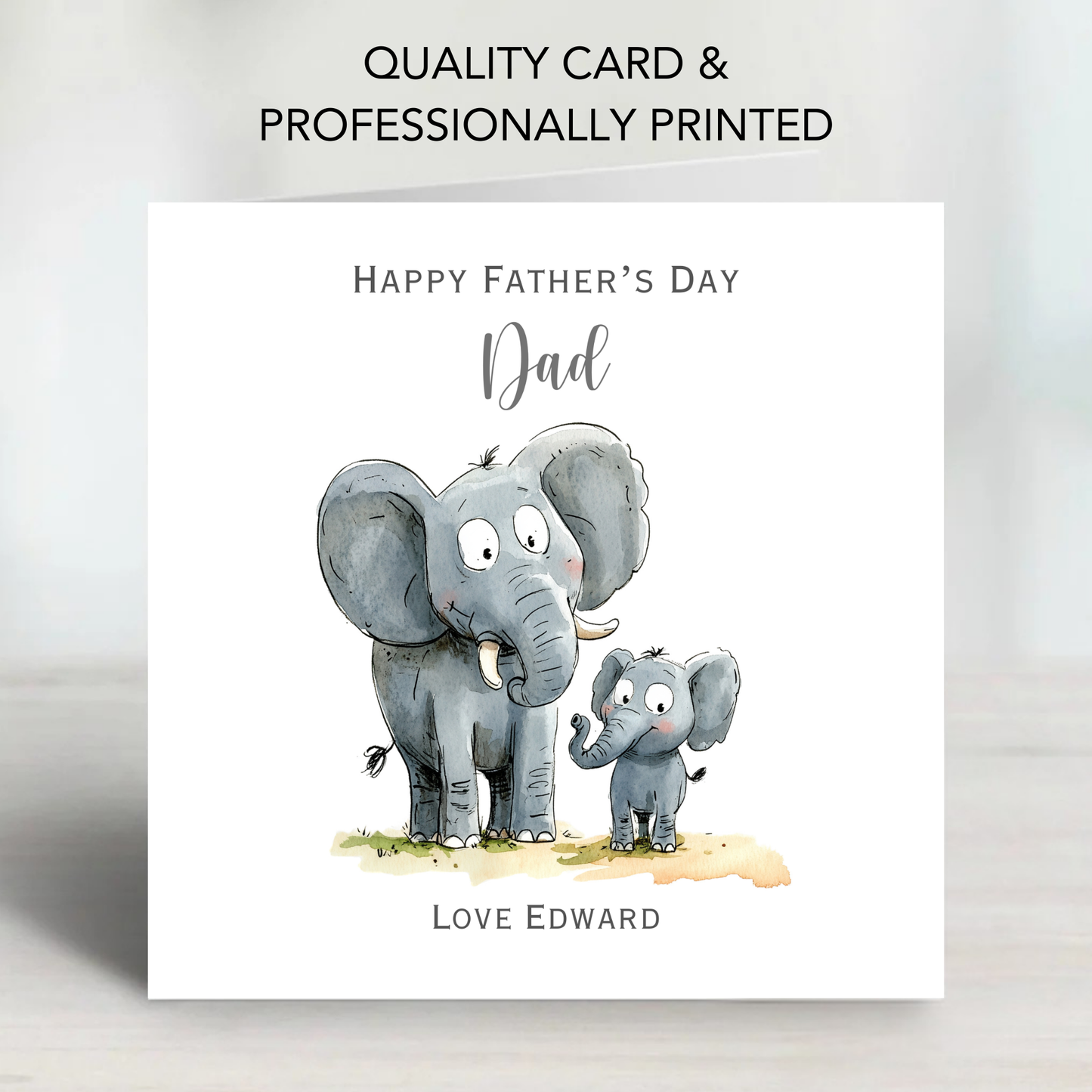 Father's Day Card - Cute Elephant Design - C792