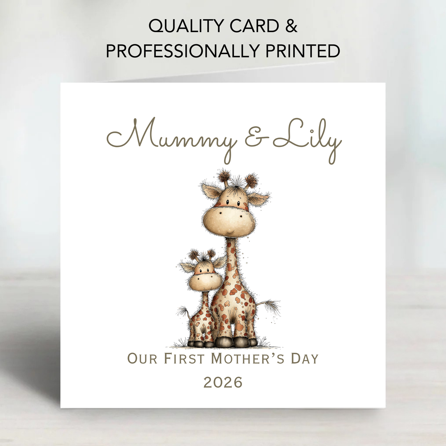 Mother's Day Card - Cute Giraffe Design - C759
