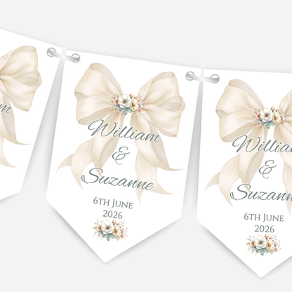 Engagement Or Wedding Bow Bunting - B291