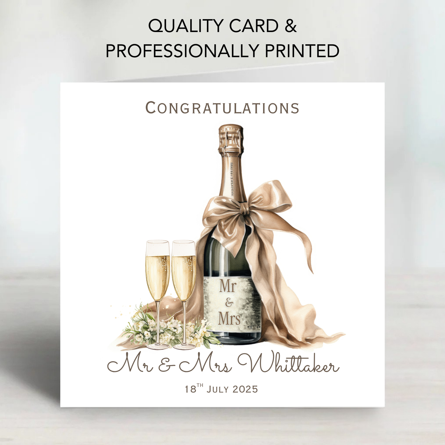 Bottle of Fizz and Glasses - C629