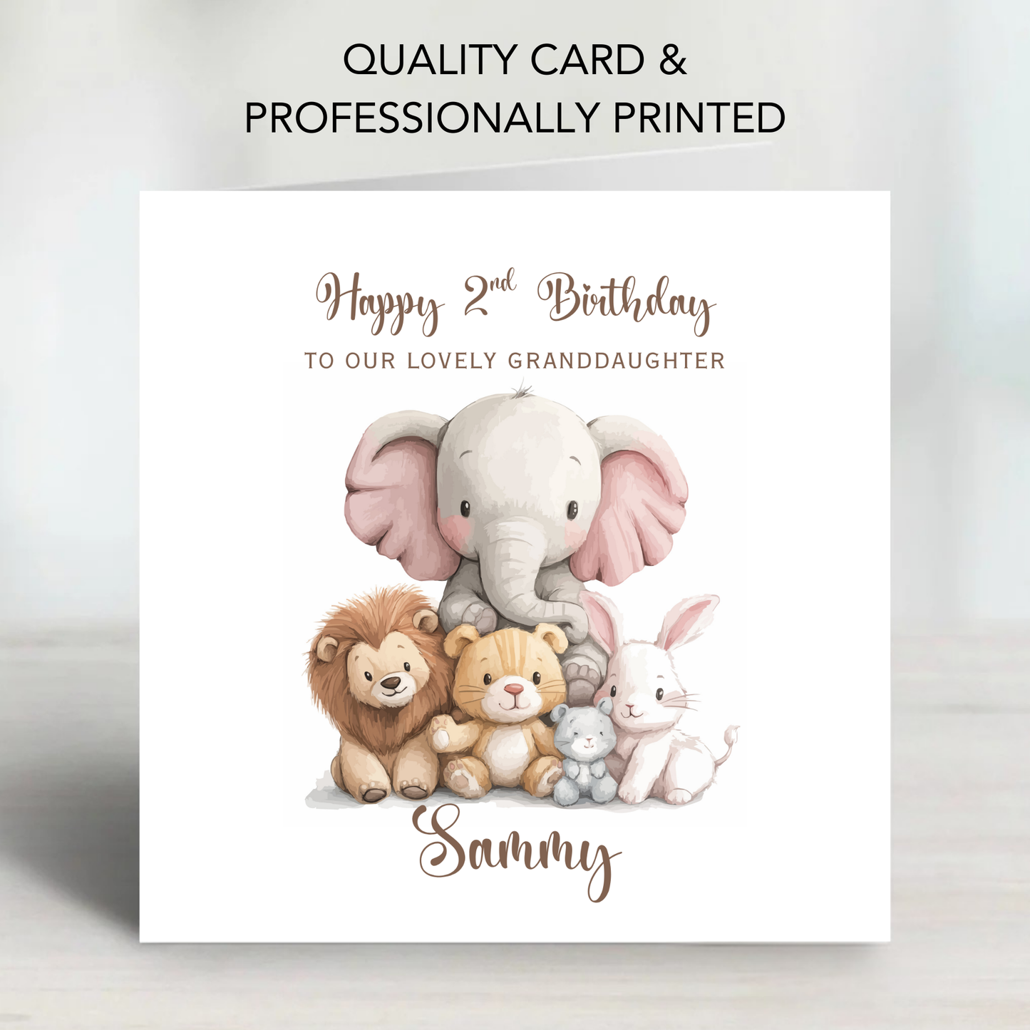 Cute Safari Animal Birthday Card - C542