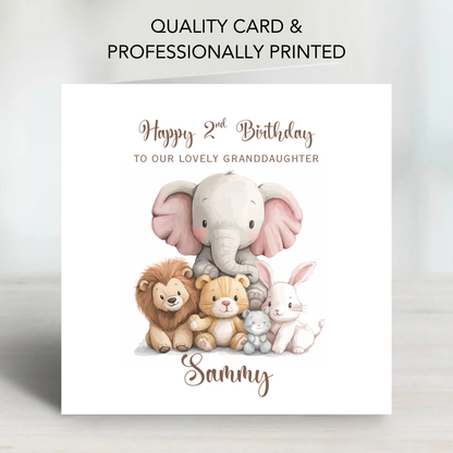 Cute Safari Animal Birthday Card - C542