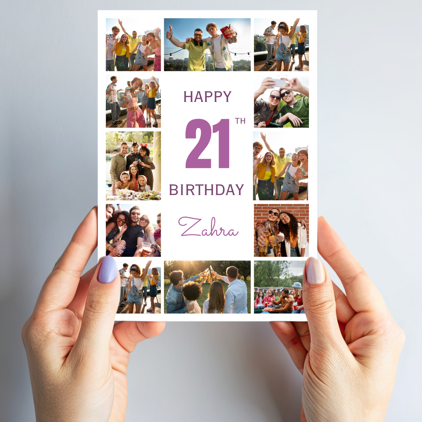 Photo Collage - 12 Photo Memories Card - PC33