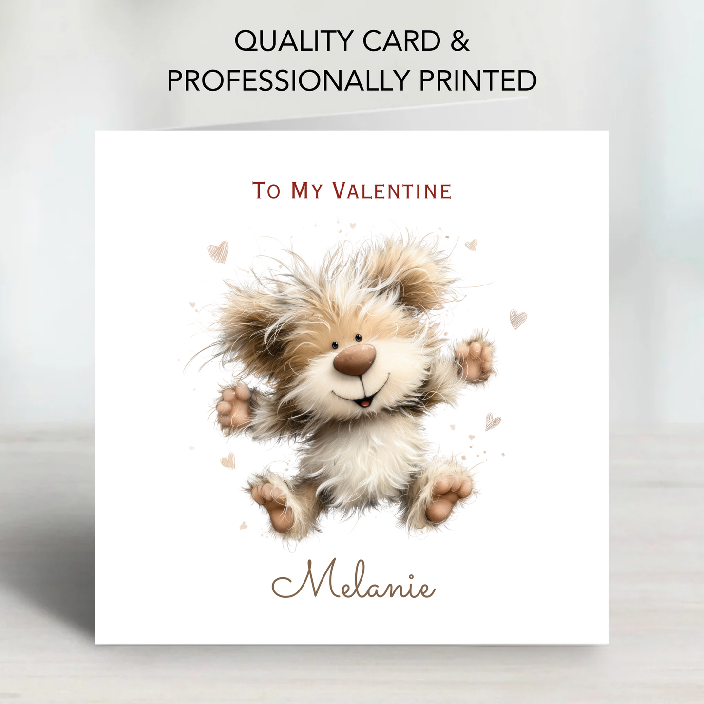 Valentine’s Day Card - Cute Teddy Design - C777