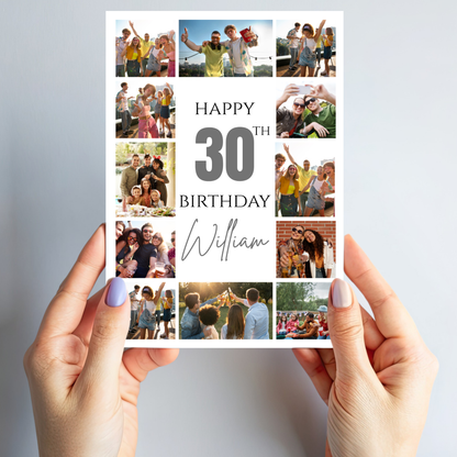 Photo Collage - 12 Photo Memories Card - PC01