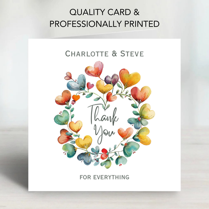 Thank you Card With A Heart Design - C823