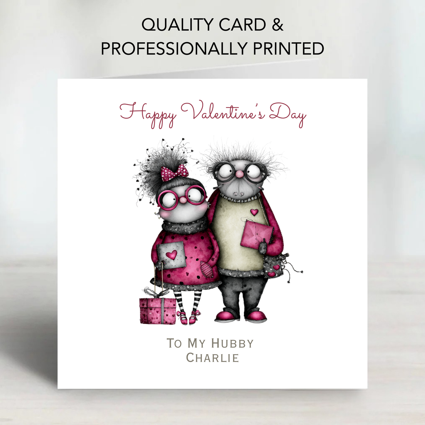 Valentine’s Day Quirky Couple Card  - C708