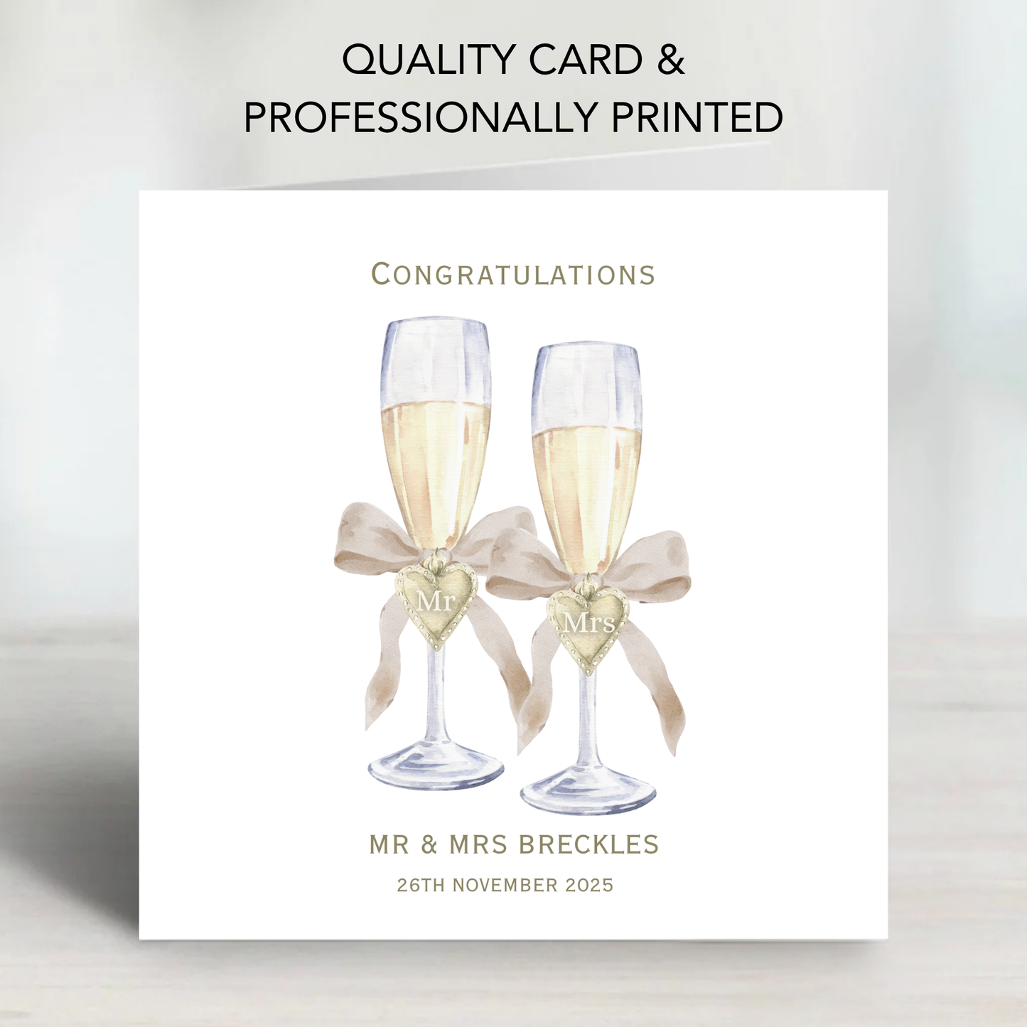 Mr & Mrs Champagne Glasses - C673