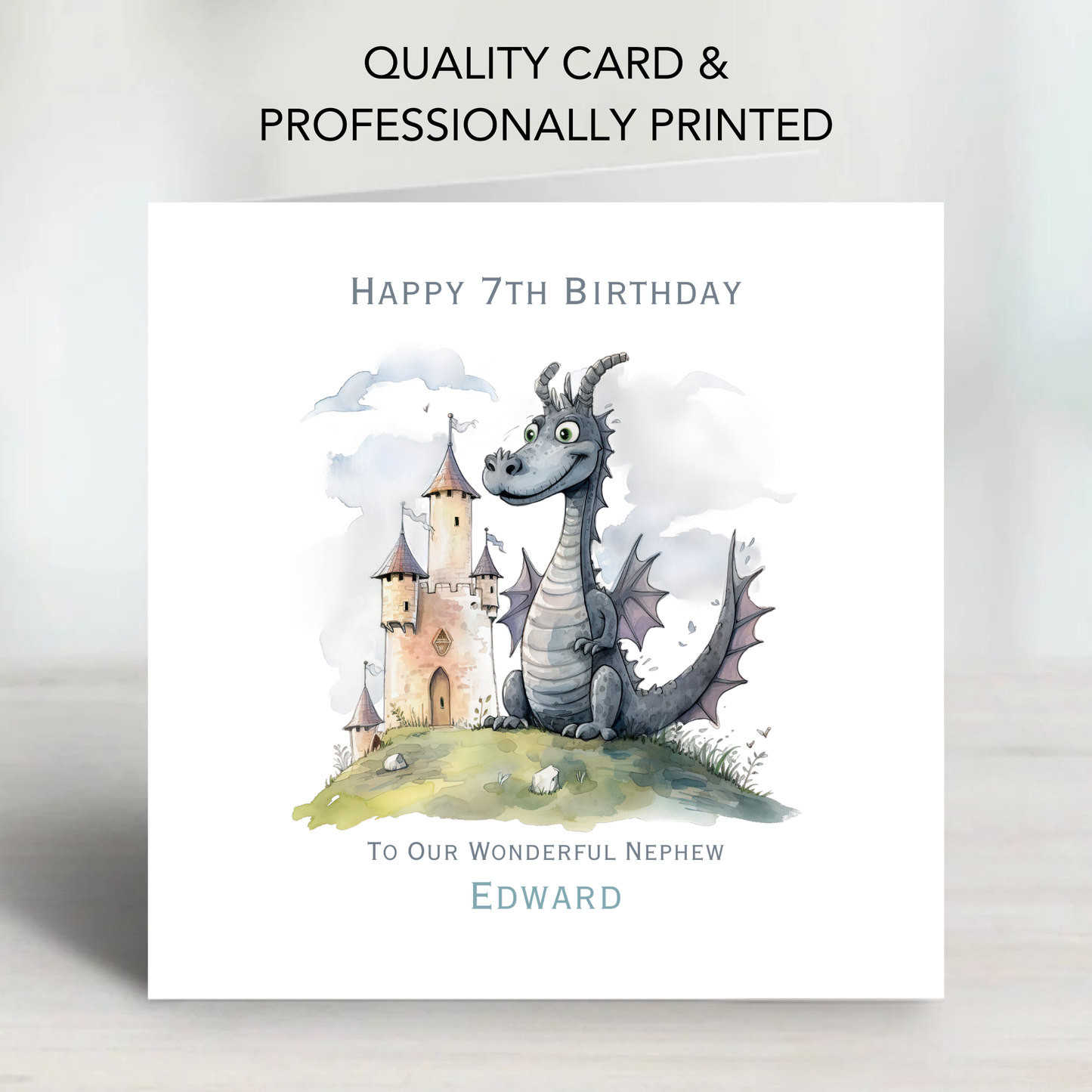 Dragon and Castle Birthday Card - C577