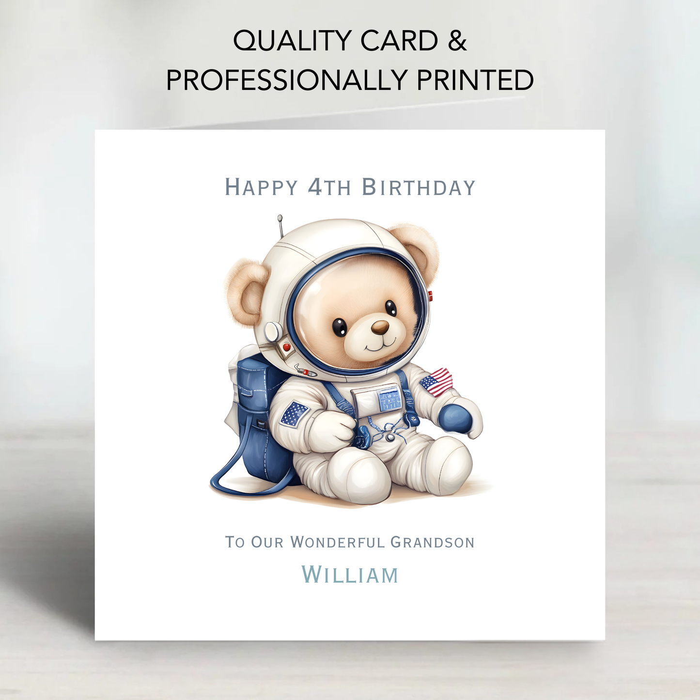 Teddy Astronaut Birthday Card - C590