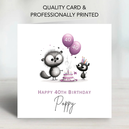 Quirky Animal Birthday Card - C562