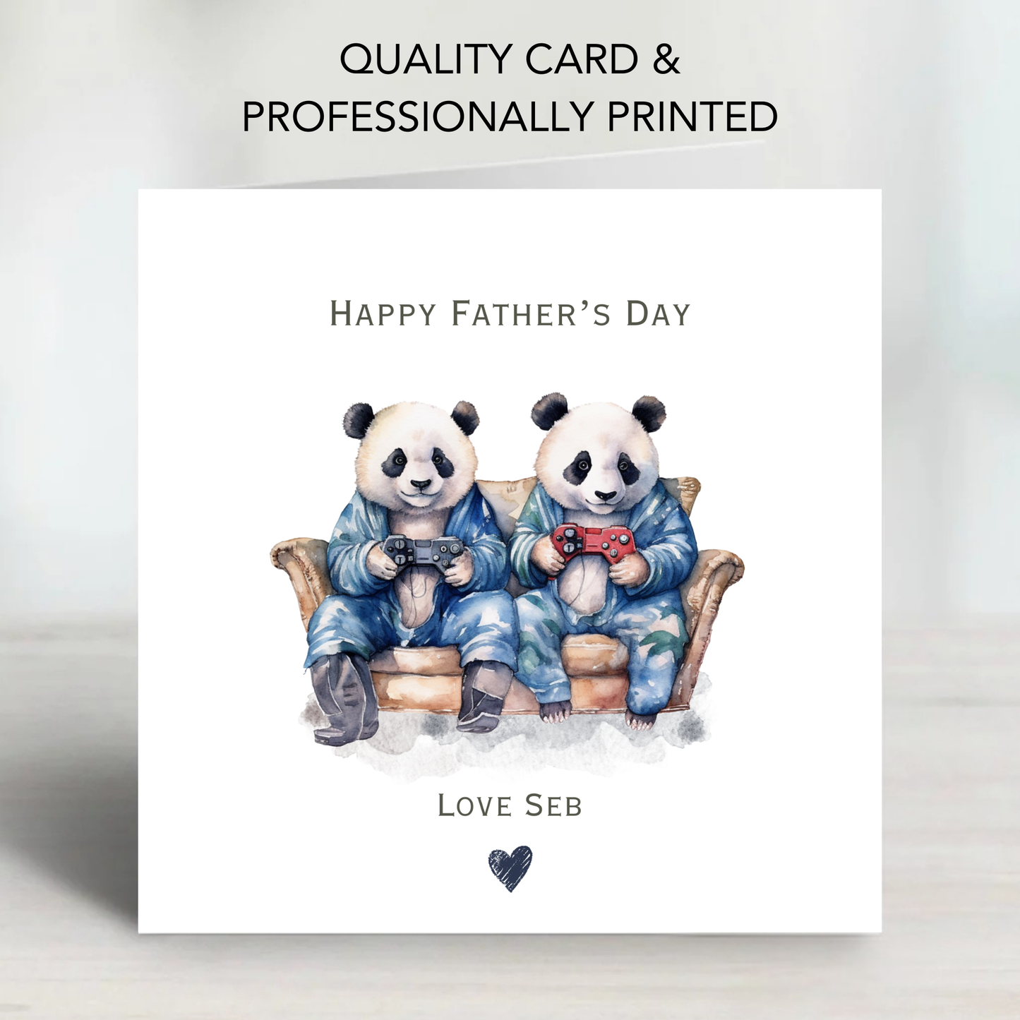 Father's Day Card - Gaming Pandas! - C785